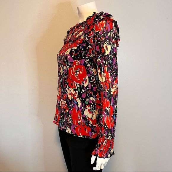 J. Crew Floral Blouse - Red and Black - Picture 4 of 10